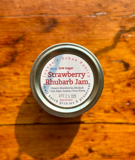 Organic Strawberry Rhubarb Jam By Joanne's Urban Pantry