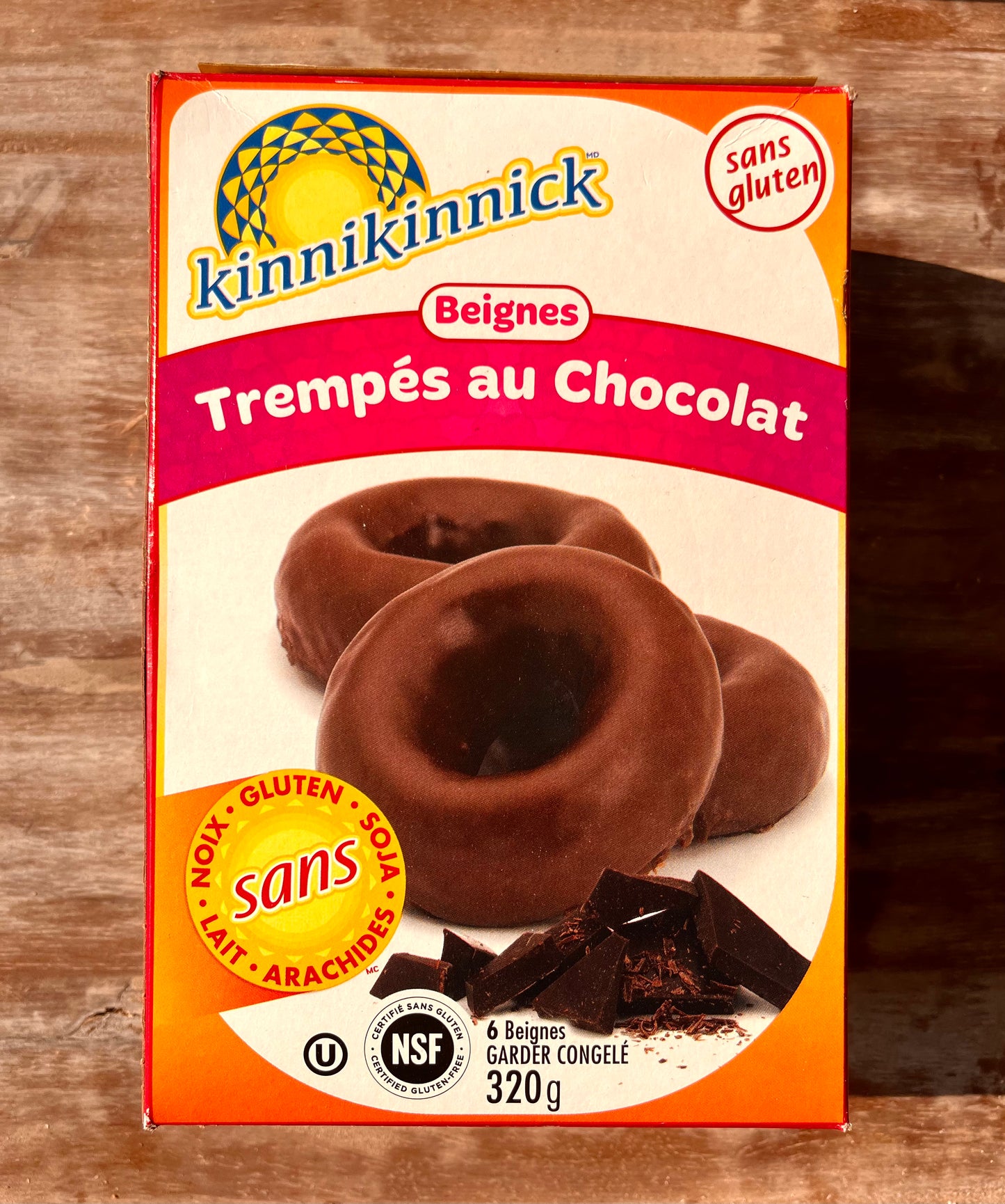 Chocolate Dipped Donuts By Kinnikinnick frozen (on sale due to expiry date mid-July)