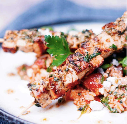 Mediterranean tofu and rice