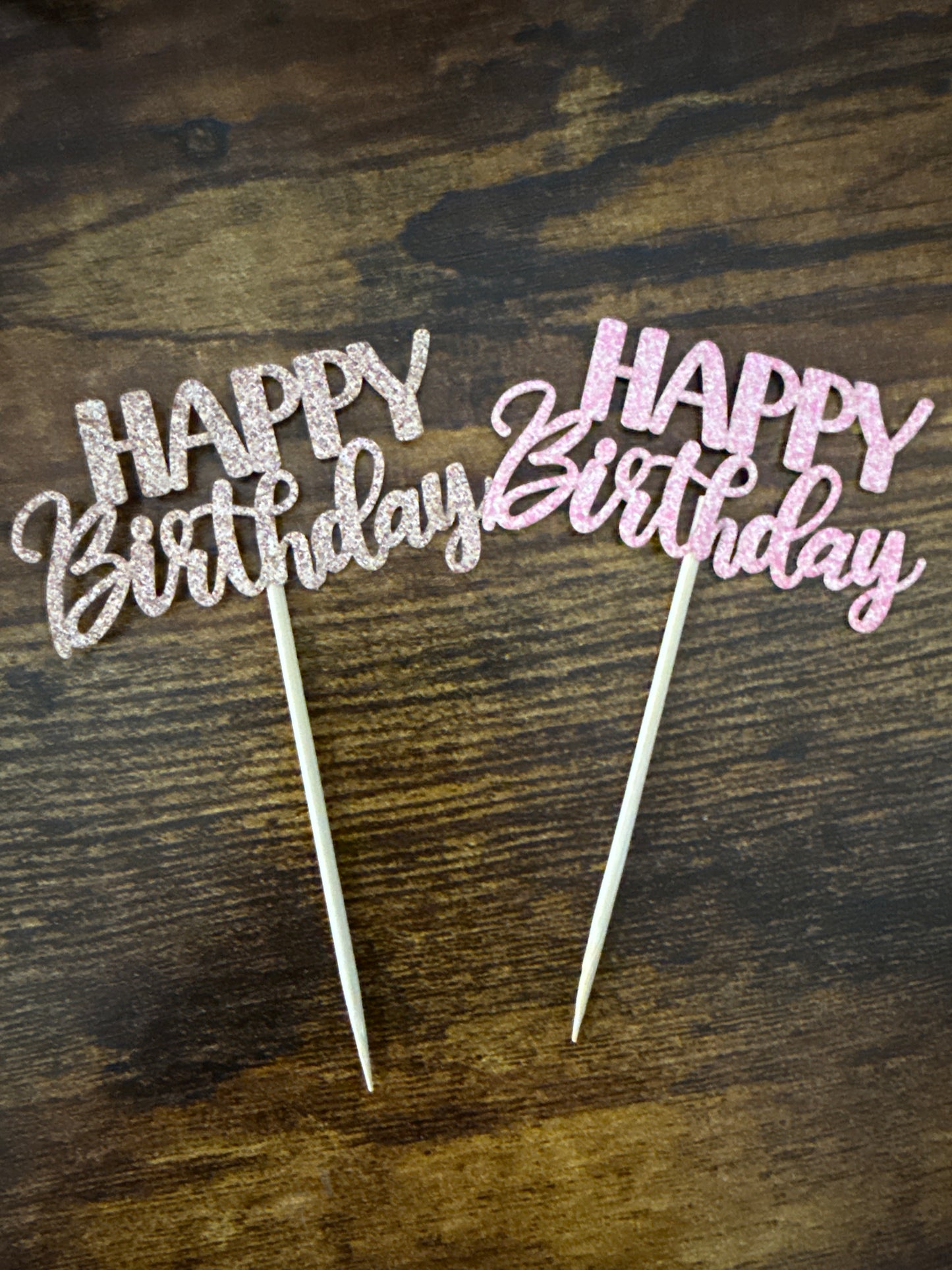 Happy Birthday sign for cupcakes or 4" cake (available in different colours)