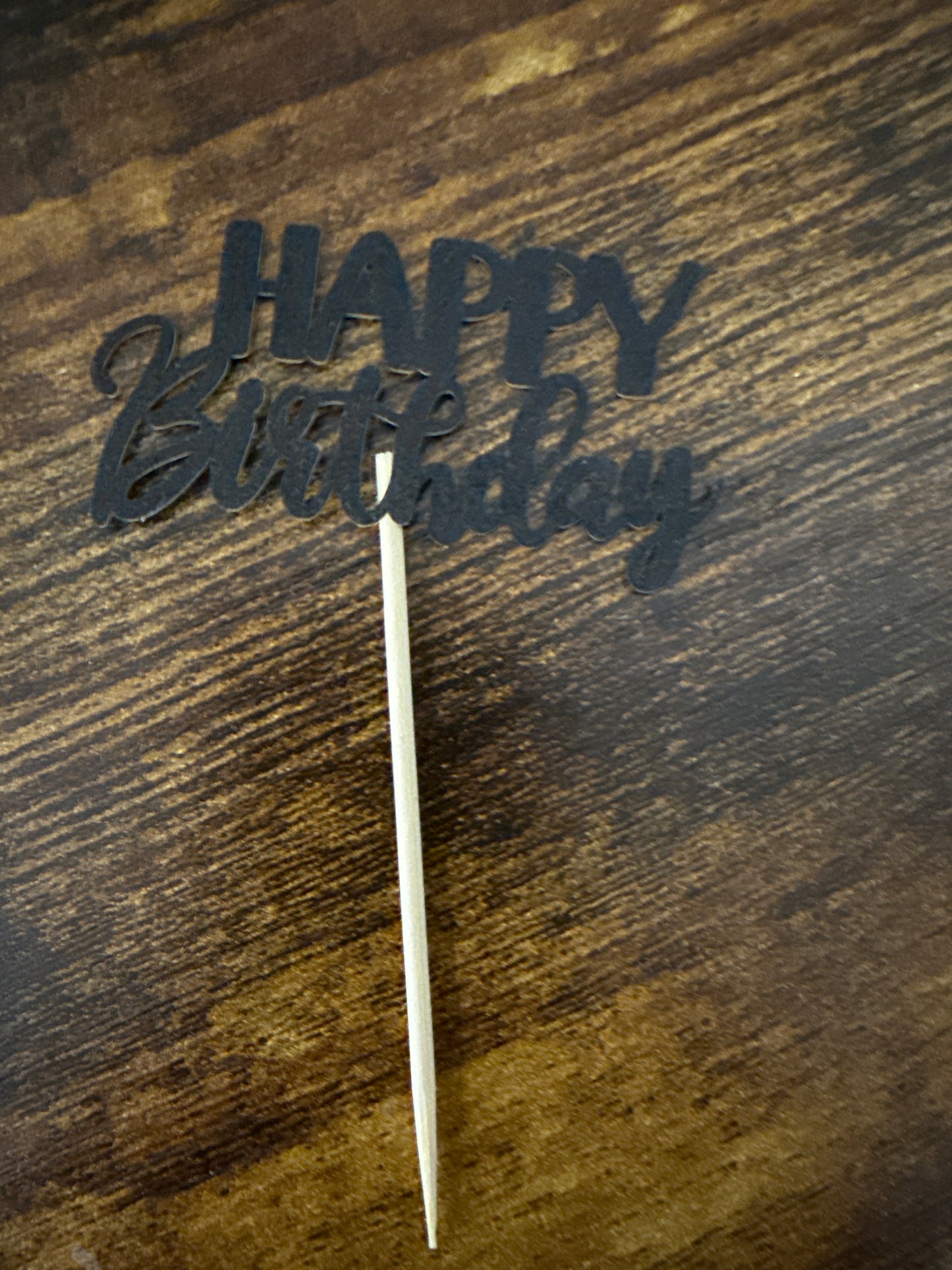 Happy Birthday sign for cupcakes or 4" cake (available in different colours)