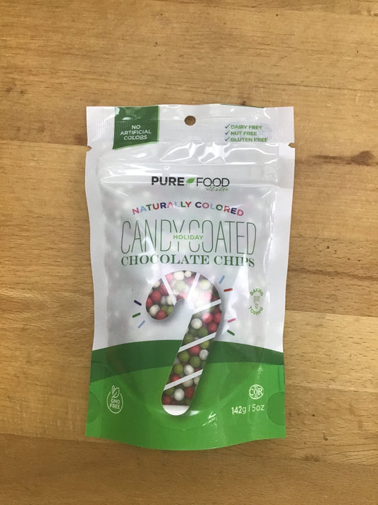 Naturally Coloured Candy Coated Holiday Chocolate Chips By Pure Food