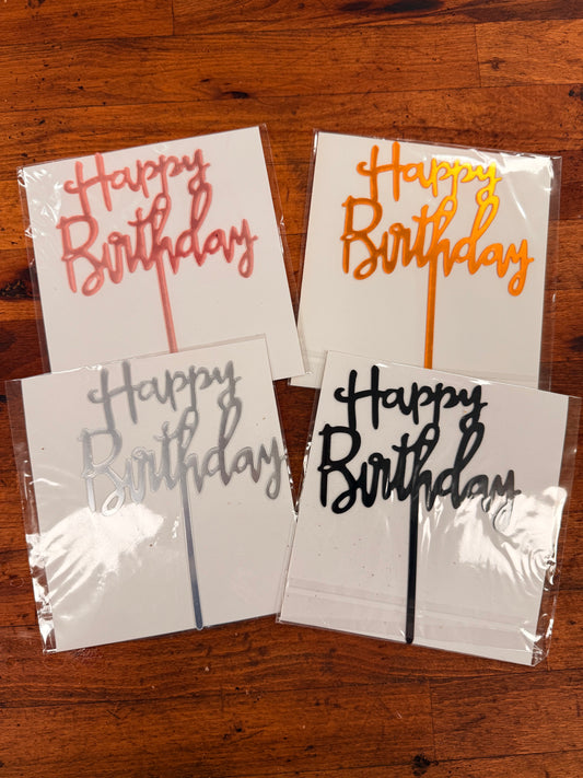 Happy Birthday Sign (10cm x 8cm)