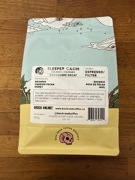 Decaf Sleeper Cabin By Back Road Coffee Roasters
