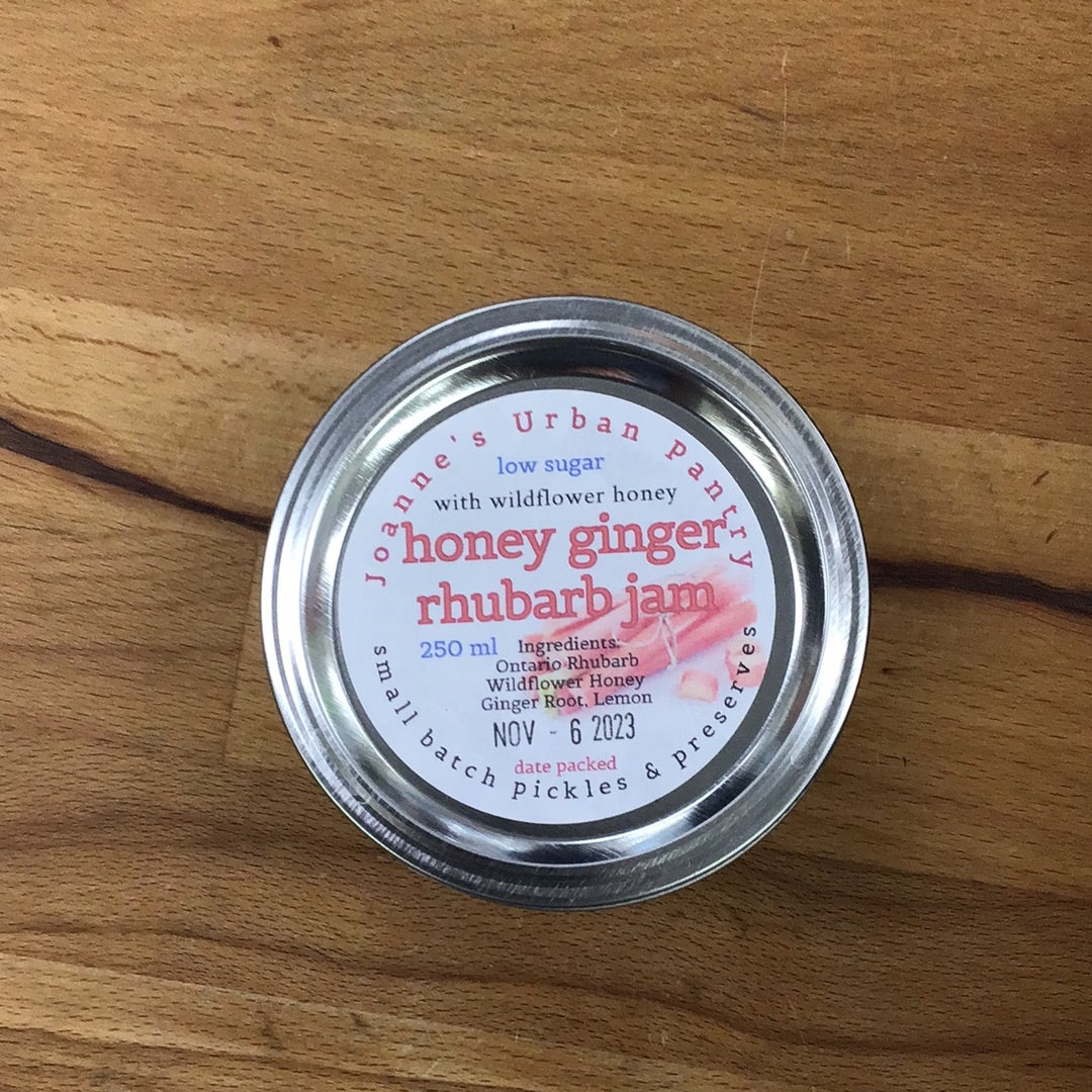 Honey Ginger Rhubarb Jam 250ml by Joanne’s Urban Pantry