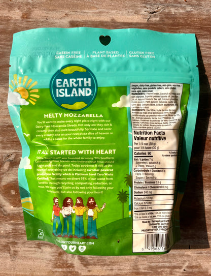 Vegan Shredded Mozzarella By Earth Island