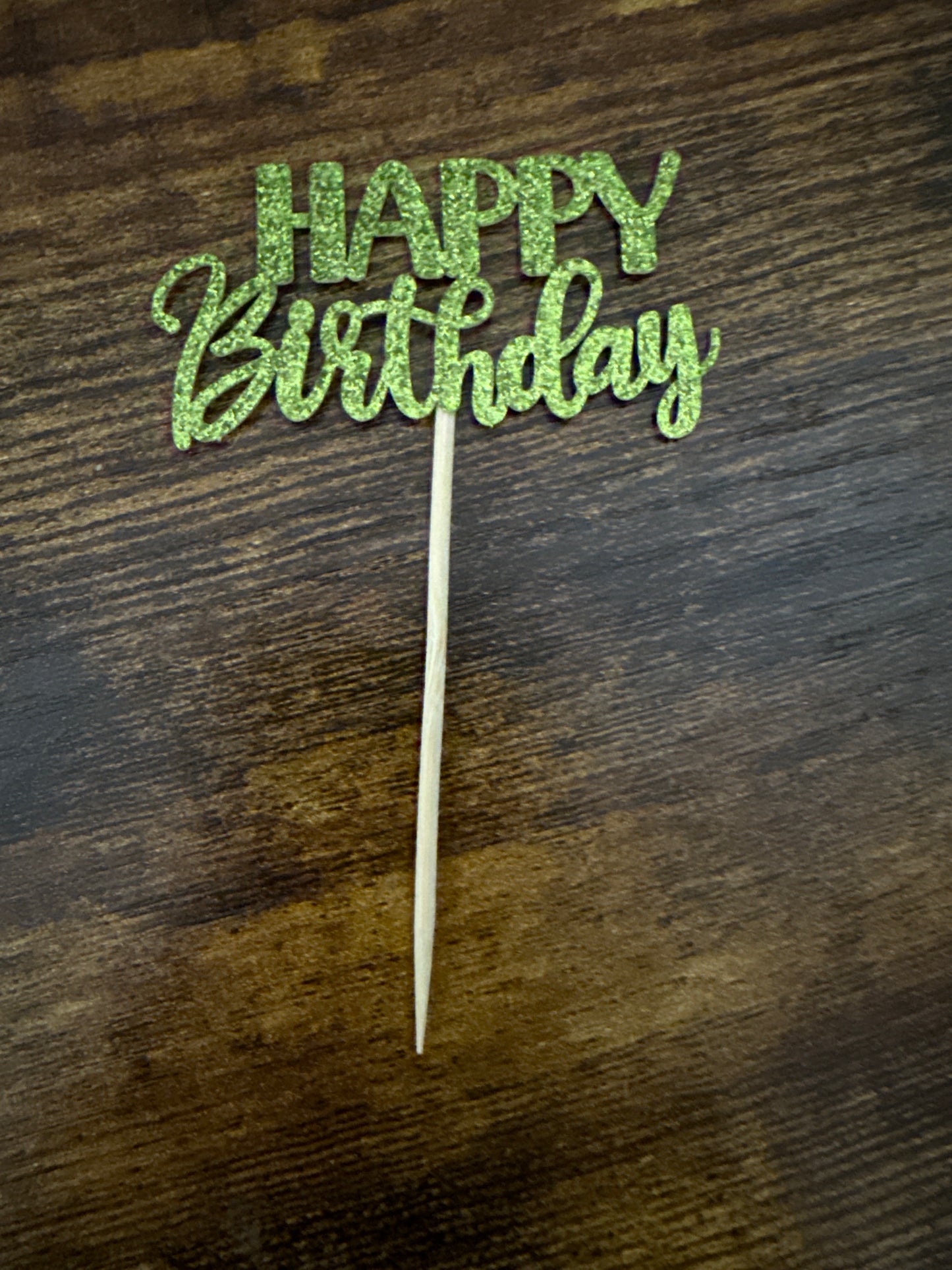 Happy Birthday sign for cupcakes or 4" cake (available in different colours)