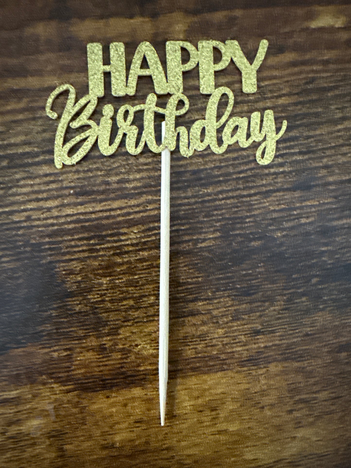 Happy Birthday sign for cupcakes or 4" cake (available in different colours)