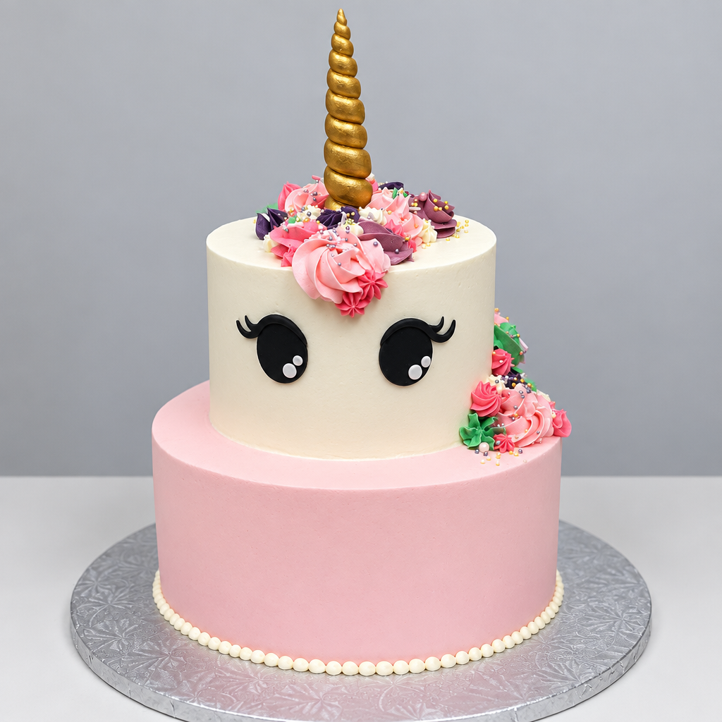 2 Tier Unicorn Cake