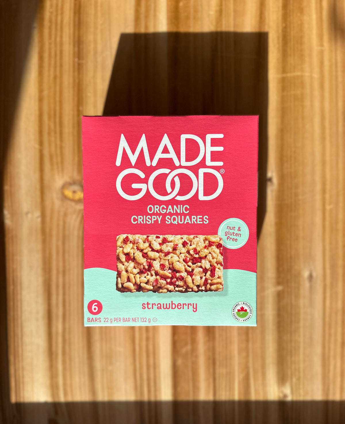 Organic Strawberry Crispy Squares By Made Good