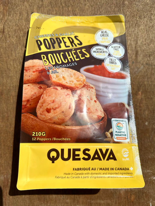 3 Cheese & Garlic Poppers By Quesava 210g