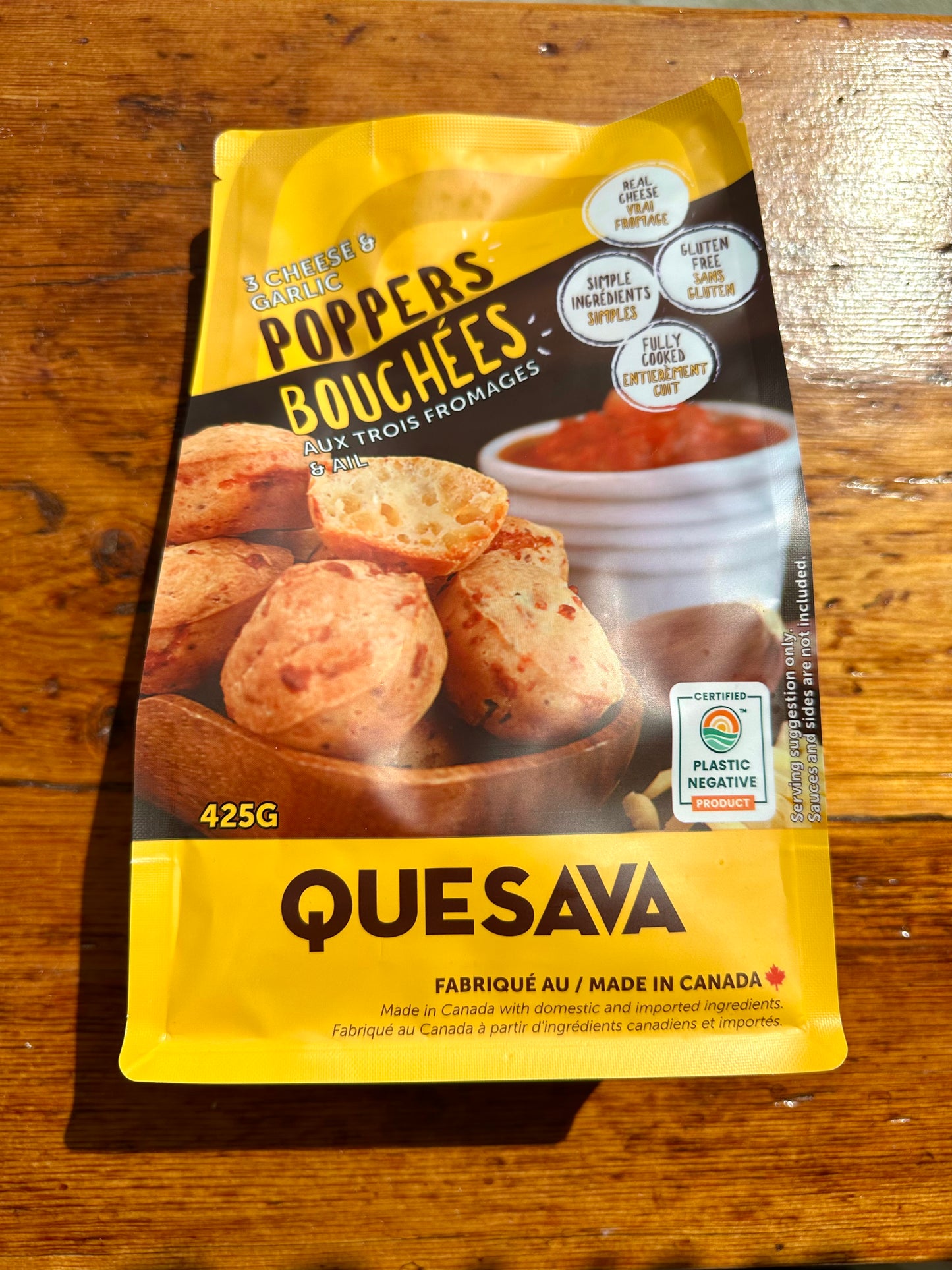 Cheese & Garlic Poppers By Quesava (425g)