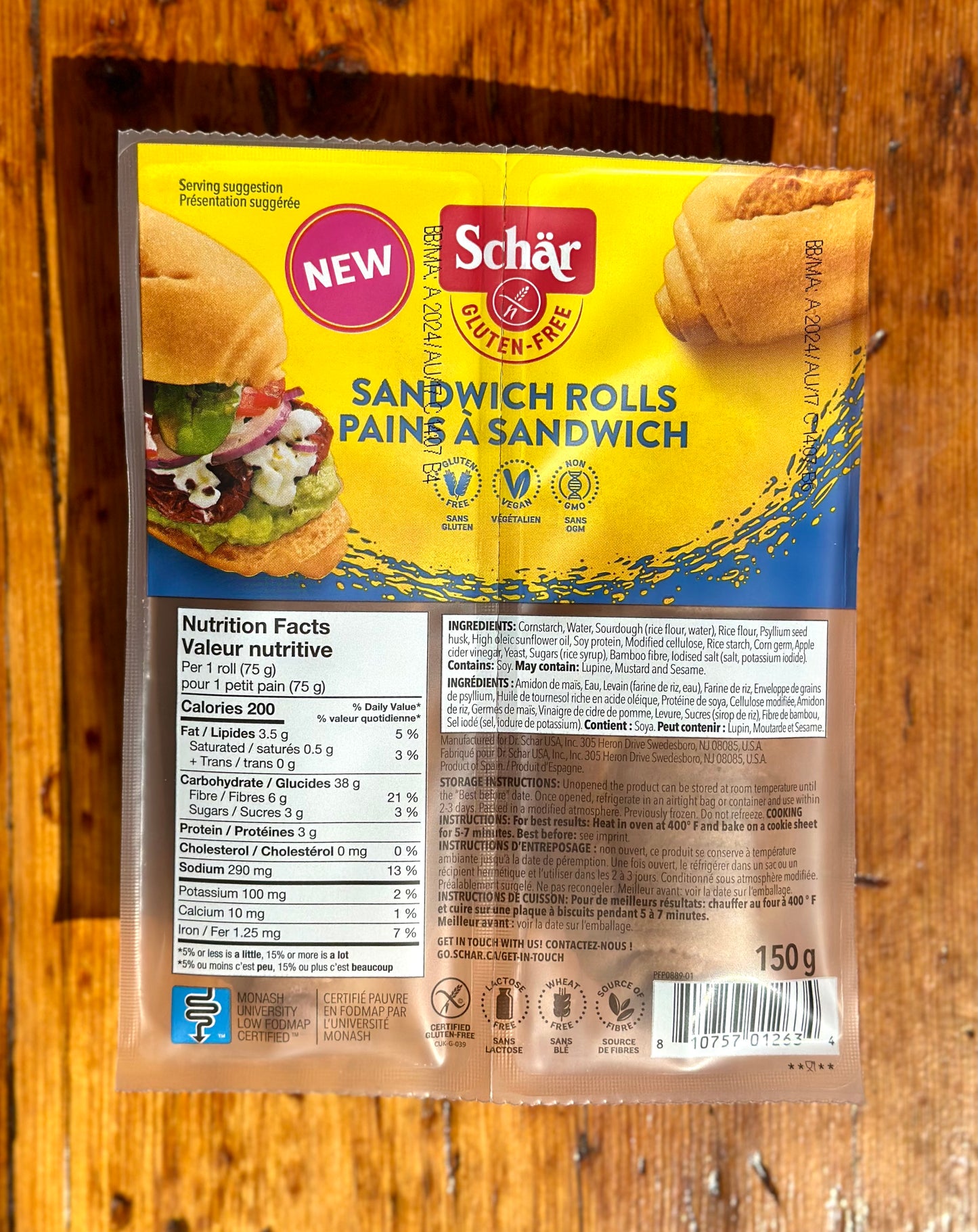 Sandwich Rolls By Schar