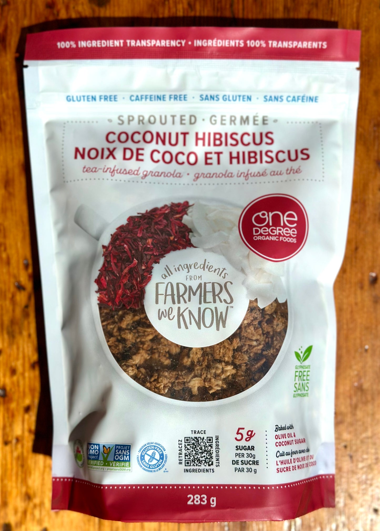 Sprouted Coconut Hibiscus Tea-Infused Granola By One Degree