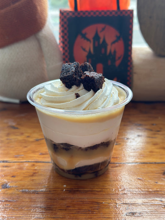 Salty-Caramel Brownie parfait