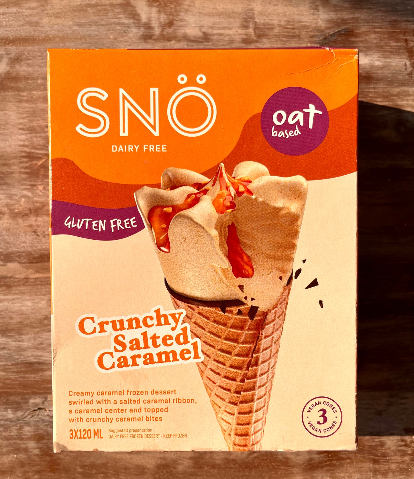 Crunchy Salted Caramel Ice Cream Cone By SNÖ