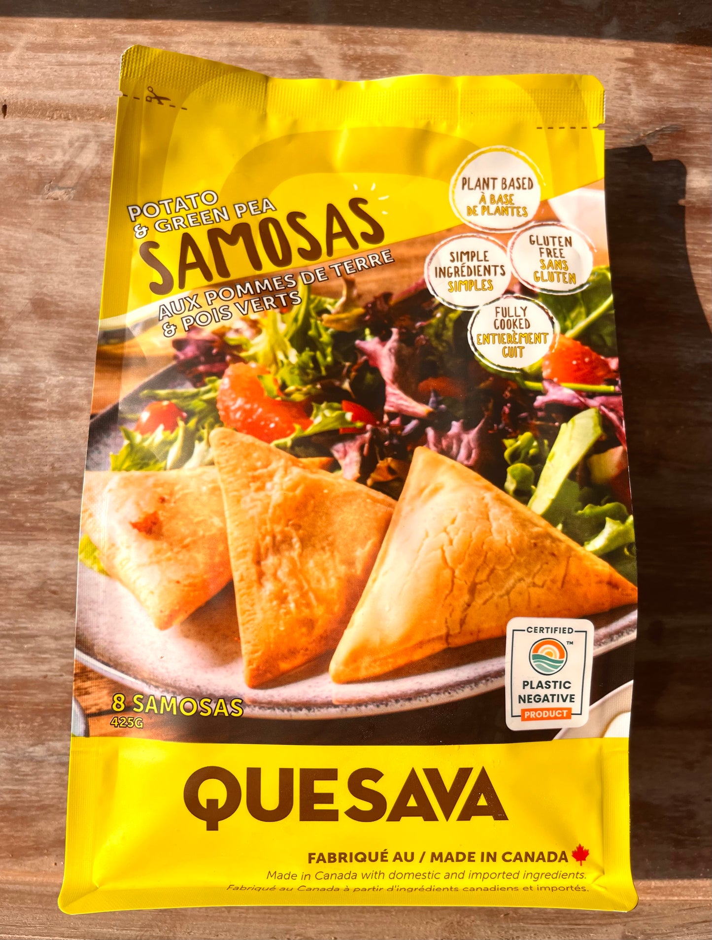 Potato & Green Pea Samosas By Quesava (425g)