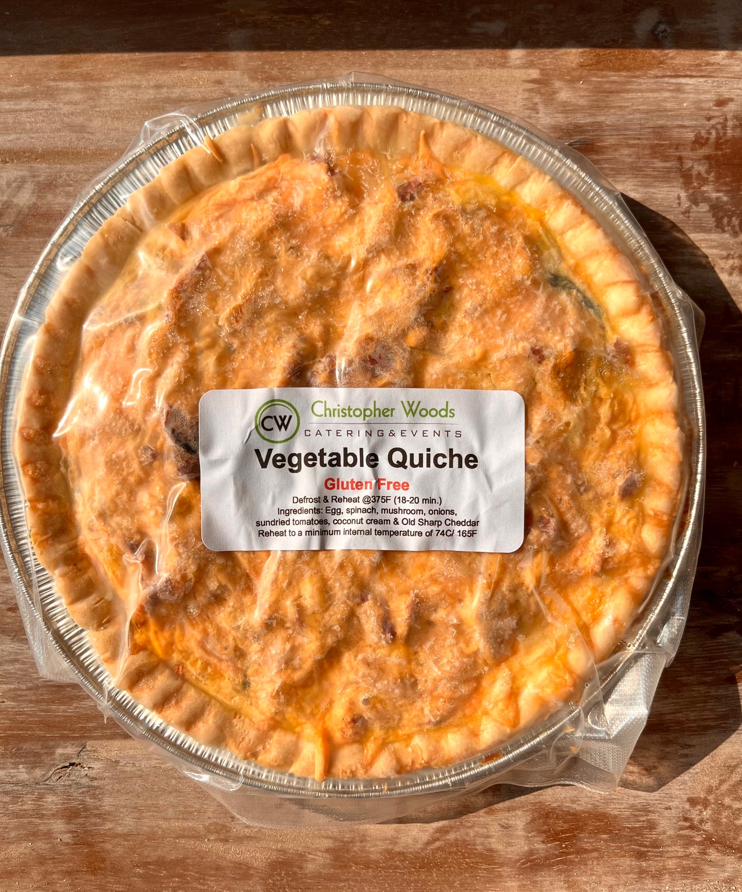 Vegetable Quiche By Christopher Woods Catering