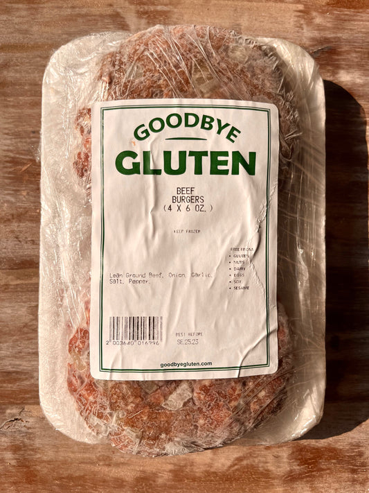 Beef Burgers By Goodbye Gluten