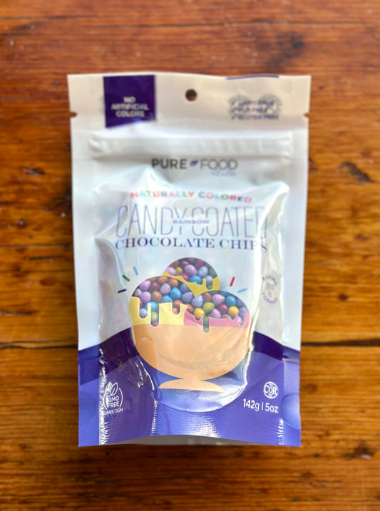 Mini Candy Coated Rainbow Chocolate Chips By Pure Foods