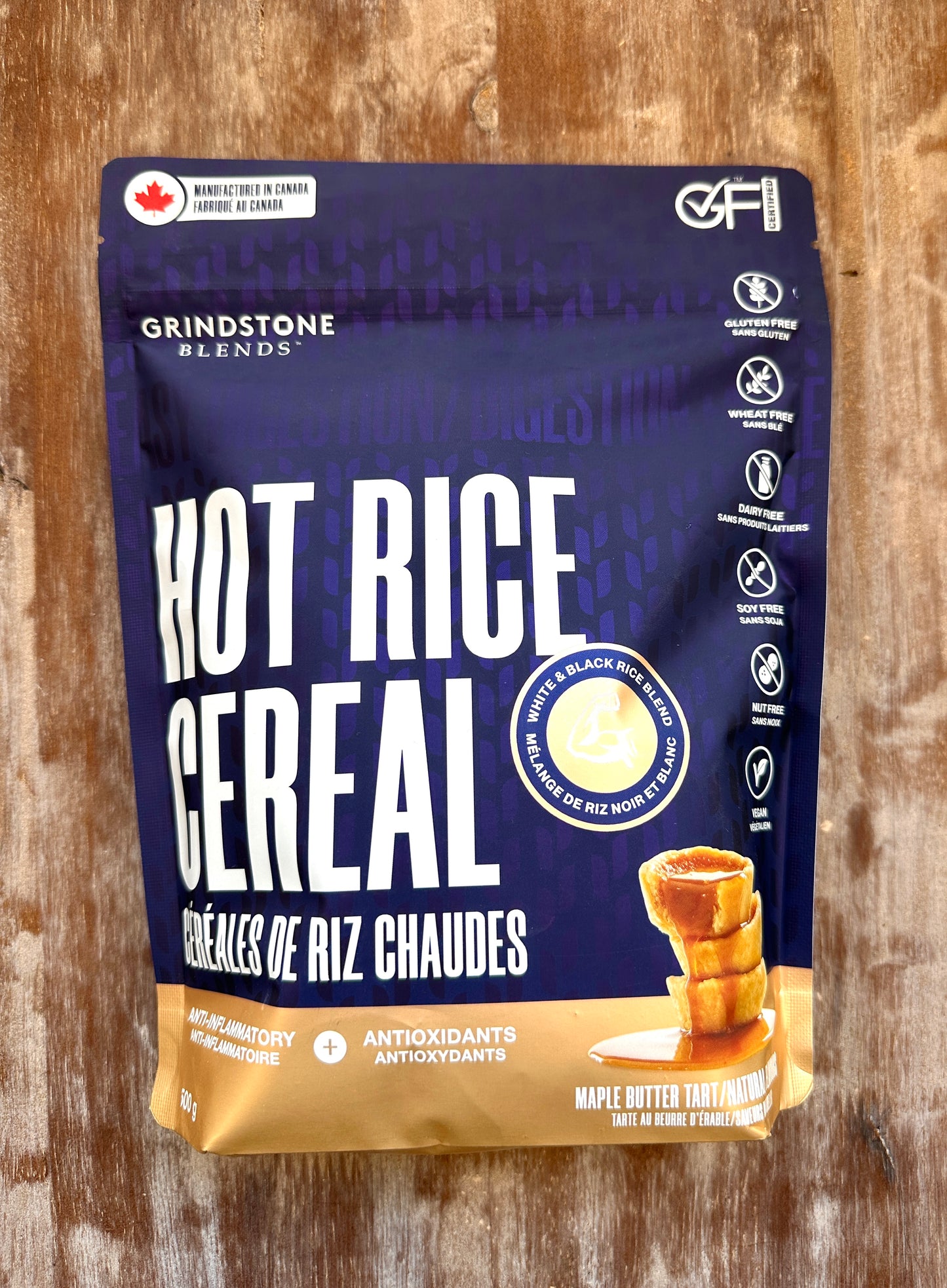 Maple Butter Tart Hot Rice Cereal By Grindstone Blends