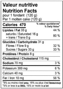 Chocolate Lava Cake (Dairy Free) 120gr