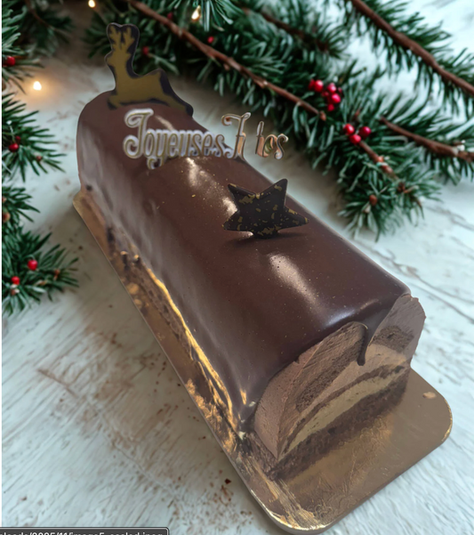 Triple chocolate Christmas Log - Bûche de Noël by l'Artisan (DF) - order now