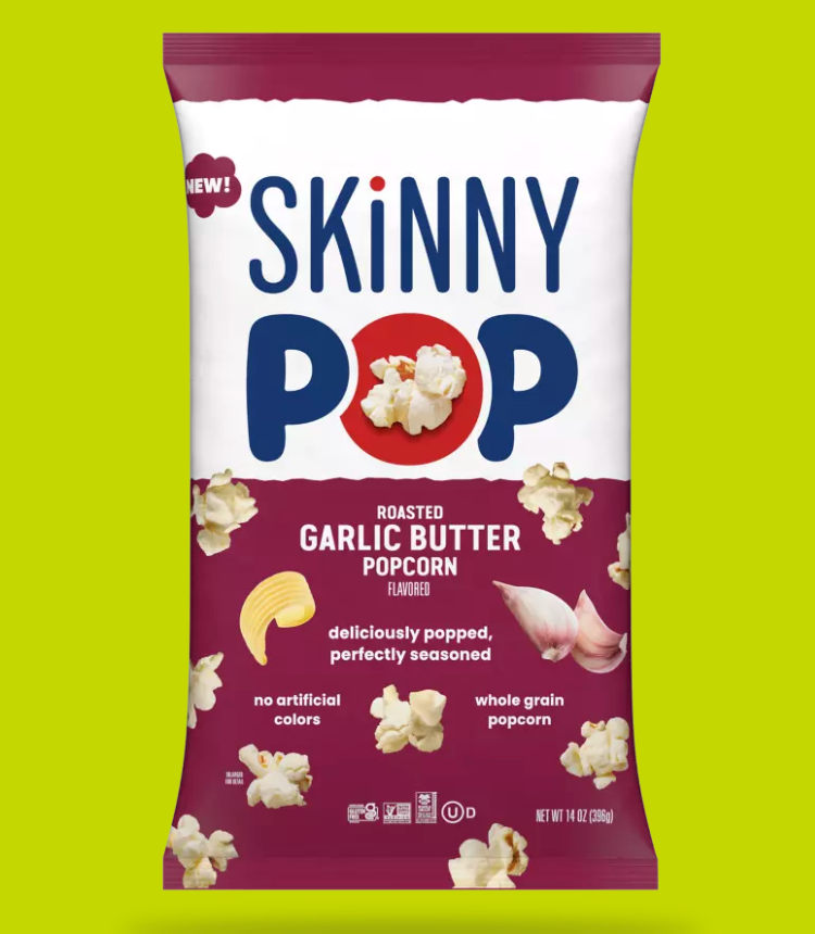 Skinny Popcorn Roasted Garlic Butter Flavoured