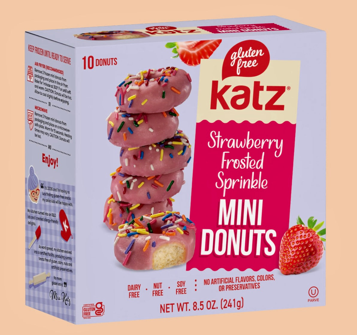 Mini Strawberry Sprinkle Donuts By Katz (Copy)
