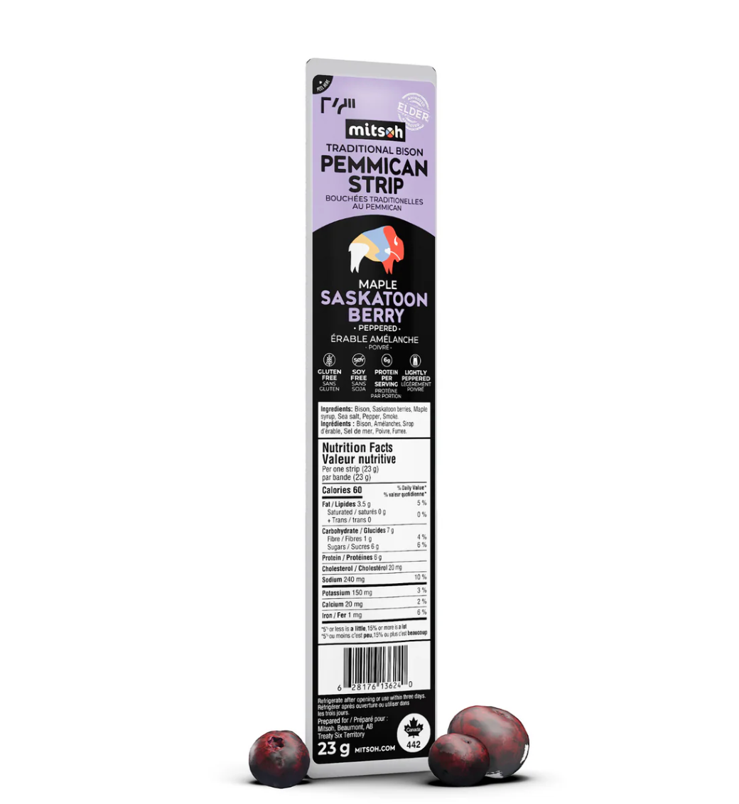 Pemmican Strip - Maple Saskatoon Berry By Mitsoh