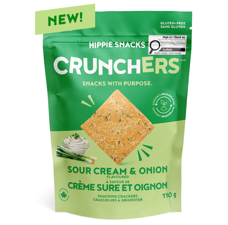 Sour Cream & Onion Crunchers By Hippie Snacks