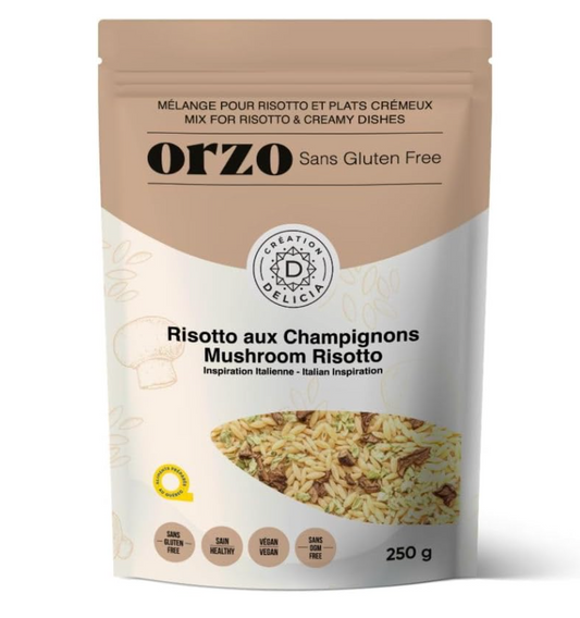Gluten-Free Orzo-Based Risotto & Mushroom Mix By Création Delicia