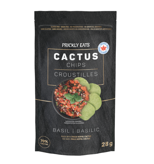 Cactus Basil Chips by Prickly Eats