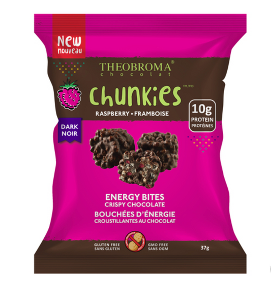 Theobroma Chocolat Gluten-Free Chunkies Rasberry Energy Bites Crispy Chocolate 37 g