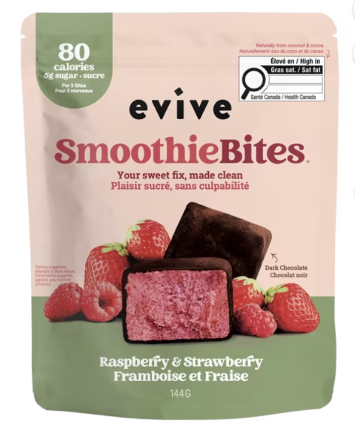 Smoothie Bites Raspberry, Strawberry, Dragonfruit, by Evive 144g