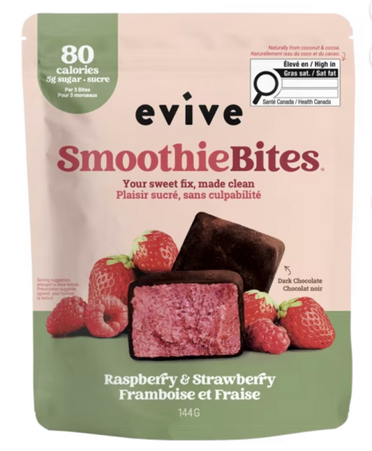 Smoothie Bites Raspberry, Strawberry, Dragonfruit, by Evive 144g