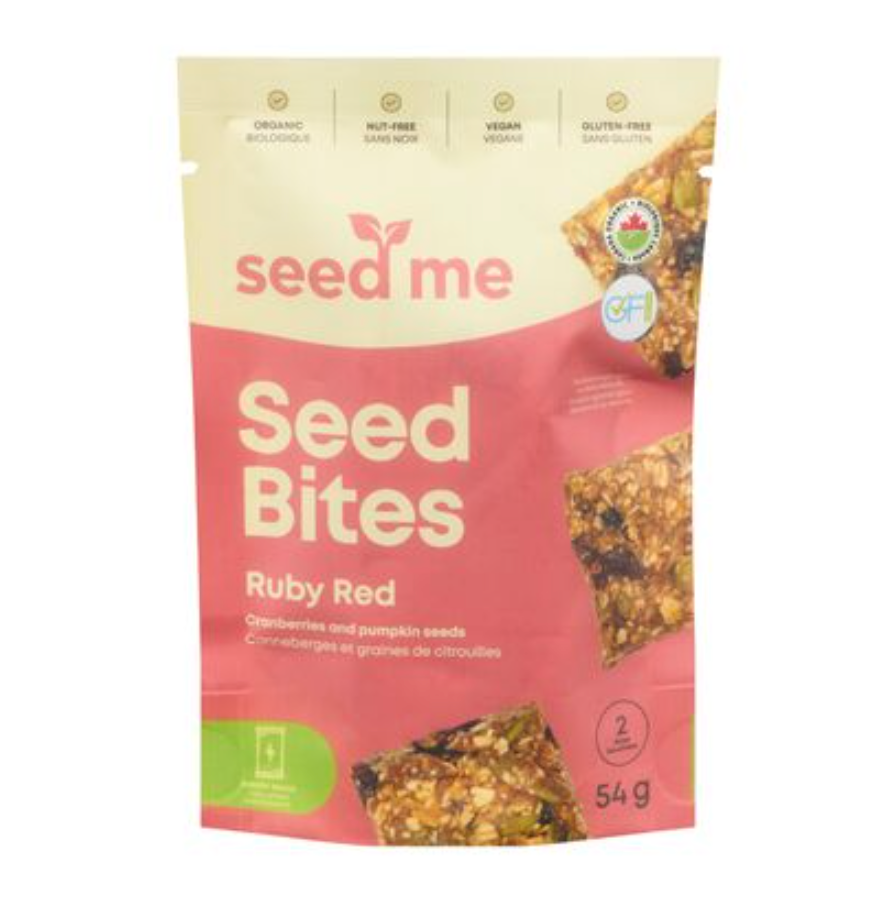 Organic Cranberries and Pumpkin Seeds Ruby Red Energy Bites by Seed Me