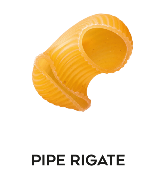 Pipe Rigate pasta shape by Massimo Zero