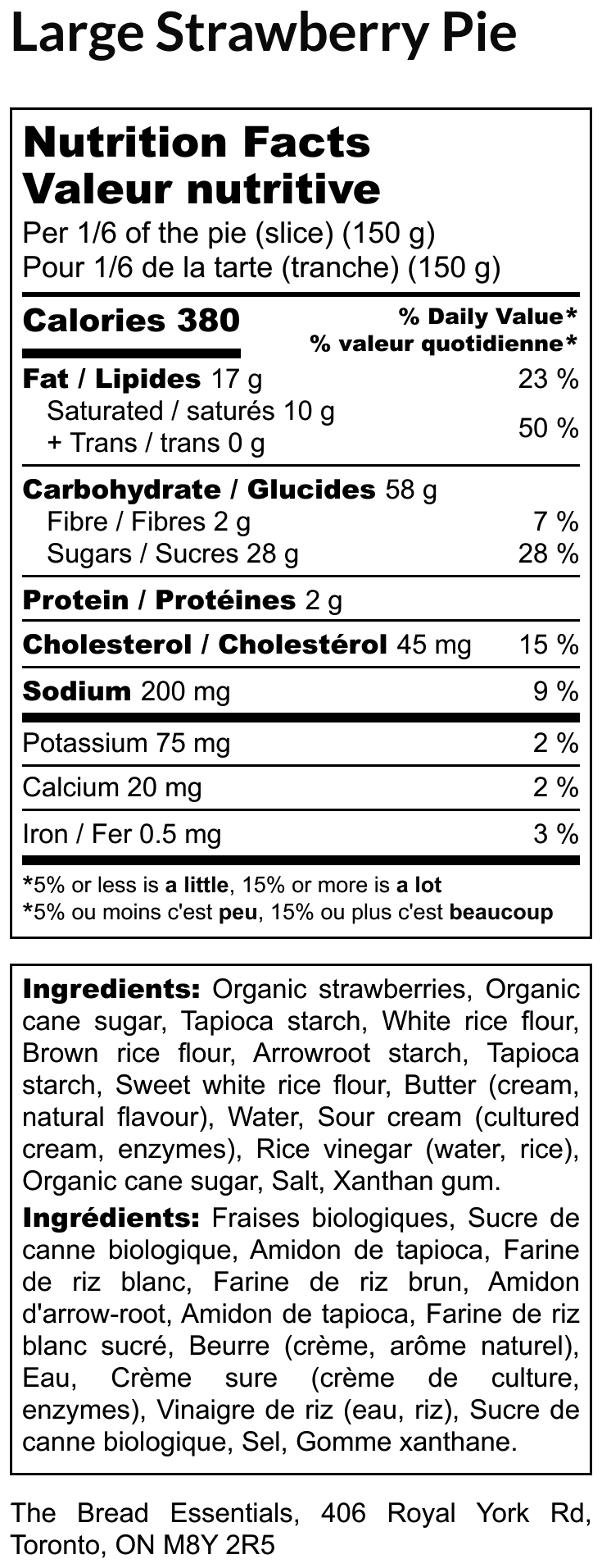 Organic Strawberry Pie (Large)