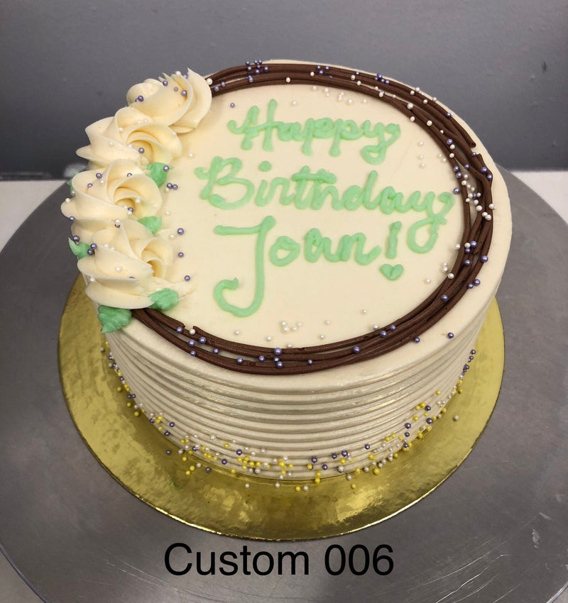 6" Custom Cake 006 - Pre-Order 72 hours In Advance (Available for Store Pick-Up Only)