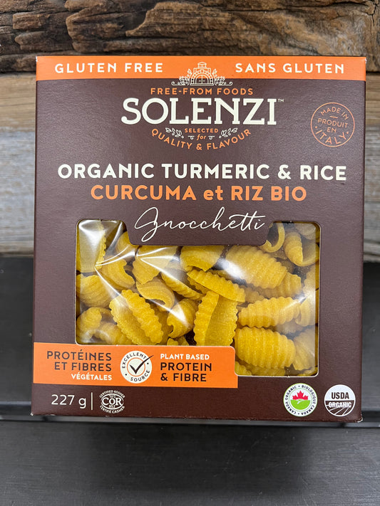 Organic Turmeric & rice Gnocchetti from Solenzi